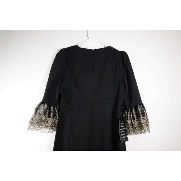 New Tuckernuck Pomander Place Gold Lace Lillith Midi Dress Sz Medium 1941-W - Picture 8 of 14